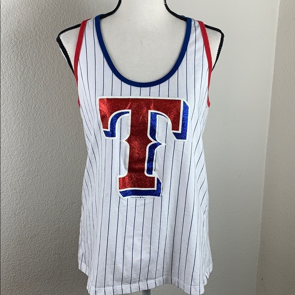 New Era Tops - Texas Rangers 5th & ocean new era glitter tank top